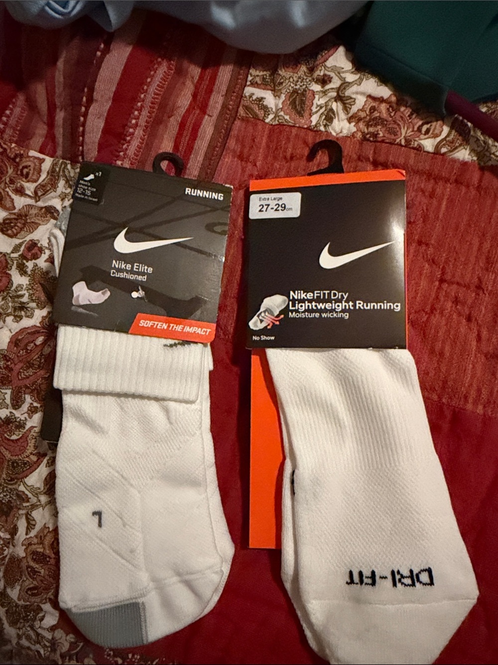 2 NWT Nike FitDry and Nike elite cushion